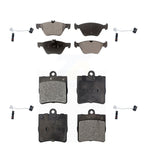 Positive Plus Front Rear Semi-Metallic Disc Brake Pads And Wear Sensors Kit For 2004 Chrysler Crossfire KPW-101653