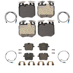 Positive Plus Front Rear Semi-Metallic Disc Brake Pads And Wear Sensors Kit For 2020 BMW X5 xDrive50i M50i with G05 body code 4.4L With M Sport Package KPW-101654