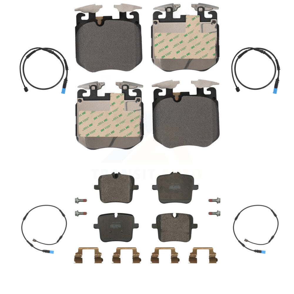 Positive Plus Front Rear Semi-Metallic Disc Brake Pads And Wear Sensors Kit For 2020 BMW X5 xDrive50i M50i with G05 body code 4.4L With M Sport Package KPW-101654