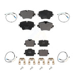 Positive Plus Front Rear Semi-Metallic Disc Brake Pads And Wear Sensors Kit For Toyota GR Supra Without Red Painted Calipers KPW-101655