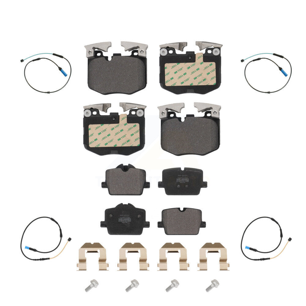 Positive Plus Front Rear Semi-Metallic Disc Brake Pads And Wear Sensors Kit For Toyota GR Supra KPW-101656