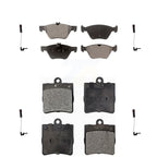 Positive Plus Front Rear Semi-Metallic Disc Brake Pads And Wear Sensors Kit For Chrysler Crossfire Mercedes-Benz SLK320 KPW-101658