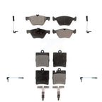 Positive Plus Front Rear Semi-Metallic Disc Brake Pads And Wear Sensors Kit For Mercedes-Benz E320 CLK320 E430 KPW-101662
