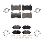 Positive Plus Front Rear Semi-Metallic Disc Brake Pads And Wear Sensors Kit For Land Rover Discovery Defender 110 Range 90 KPW-101668