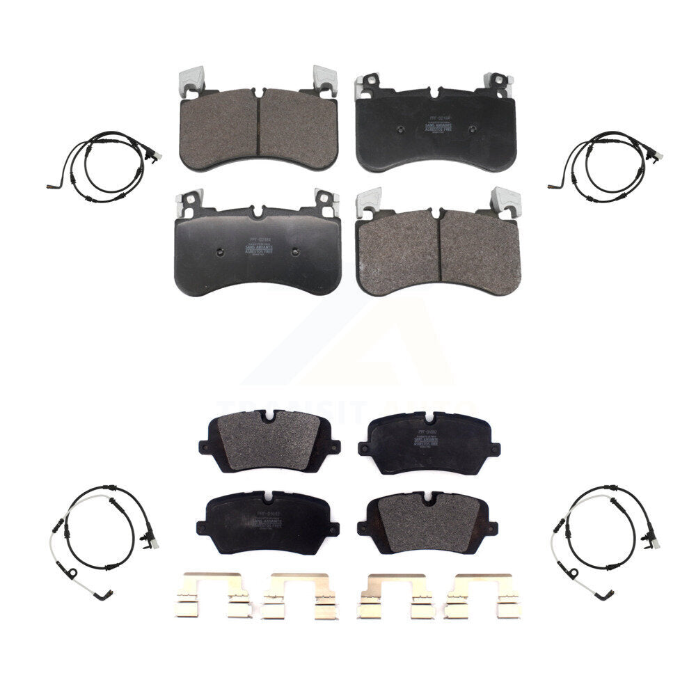 Positive Plus Front Rear Semi-Metallic Disc Brake Pads And Wear Sensors Kit For Land Rover Discovery Defender 110 Range 90 KPW-101668