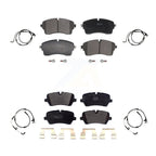 Positive Plus Front Rear Semi-Metallic Disc Brake Pads And Wear Sensors Kit For Land Rover Defender 110 Range 90 KPW-101669