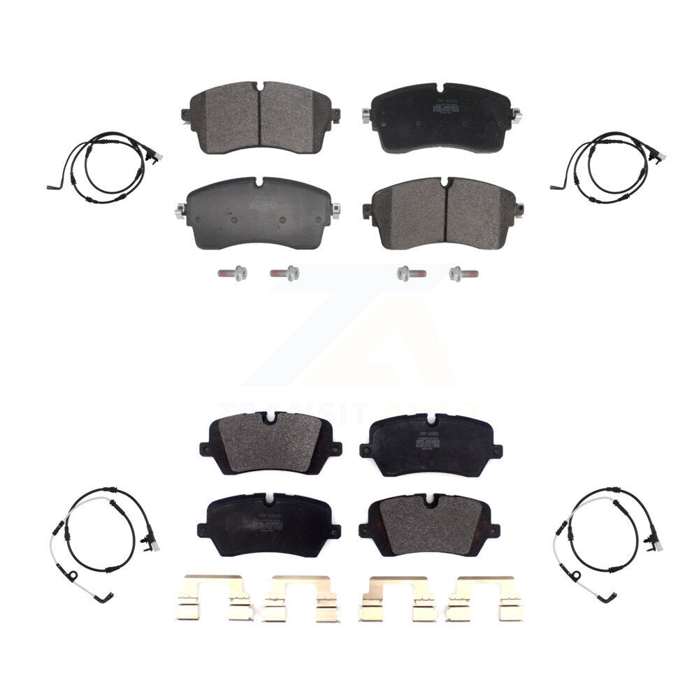 Positive Plus Front Rear Semi-Metallic Disc Brake Pads And Wear Sensors Kit For Land Rover Defender 110 Range 90 KPW-101669