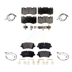 Positive Plus Front Rear Semi-Metallic Disc Brake Pads & Wear Sensor Kit For 2021 Land Rover Range SV Autobiography/SV Autobiography Dynamic/SV Dynamic Black Edition with 5.0L KPW-101670