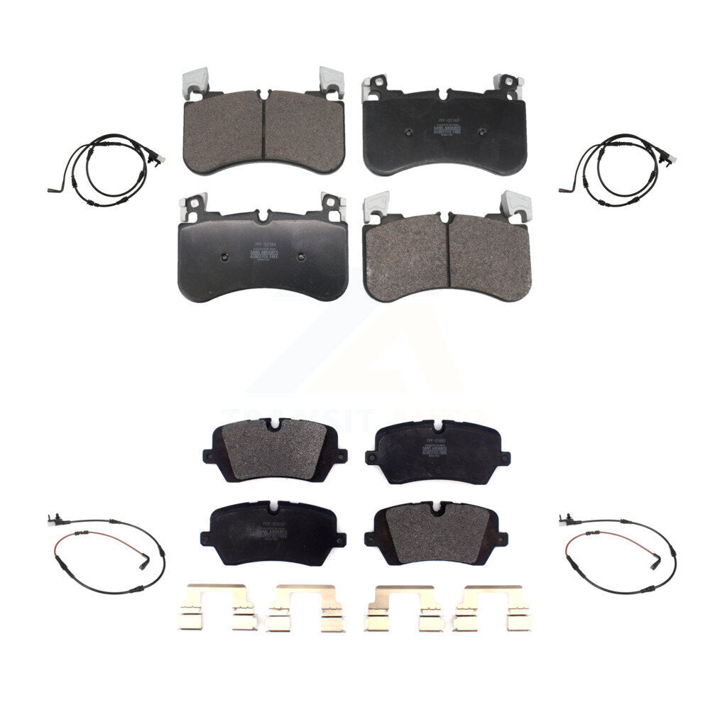 Positive Plus Front Rear Semi-Metallic Disc Brake Pads & Wear Sensor Kit For 2021 Land Rover Range SV Autobiography/SV Autobiography Dynamic/SV Dynamic Black Edition with 5.0L KPW-101671