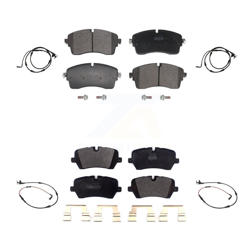 Positive Plus Front Rear Semi-Metallic Disc Brake Pads & Wear Sensor Kit For 2021 Land Rover Range SV Autobiography/SV Autobiography Dynamic/SV Dynamic Black Edition with 5.0L KPW-101672