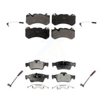 Positive Plus Front Rear Semi-Metallic Disc Brake Pads And Wear Sensors Kit For 2014 Mercedes-Benz G63 AMG with 315mm Rotor KPW-101676