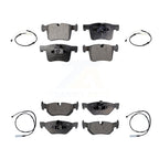Positive Plus Front Rear Semi-Metallic Disc Brake Pads And Wear Sensors Kit For BMW 328i Sedan with 3.0L KPW-101678