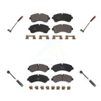 Positive Plus Front Rear Semi-Metallic Disc Brake Pads And Wear Sensors Kit For Mercedes-Benz Sprinter 4500 3500XD With Dual Wheels Manual Parking KPW-101690