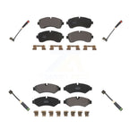 Positive Plus Front Rear Semi-Metallic Disc Brake Pads And Wear Sensors Kit For Mercedes-Benz Sprinter 4500 3500XD With Single Wheels Electric Parking KPW-101691
