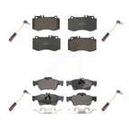 Positive Plus Front Rear Semi-Metallic Disc Brake Pads And Wear Sensors Kit For Mercedes-Benz E350 E550 CLS400 E400 KPW-101693