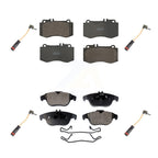 Positive Plus Front Rear Semi-Metallic Disc Brake Pads And Wear Sensors Kit For Mercedes-Benz E350 With 344mm Diameter Rotor KPW-101694