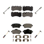 Positive Plus Front Rear Semi-Metallic Disc Brake Pads And Wear Sensors Kit For 2019 Mercedes-Benz GLE43 AMG 3.0L With Cast Iron KPW-101697