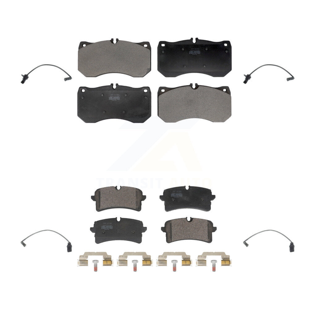 Positive Plus Front Rear Semi-Metallic Disc Brake Pads And Wear Sensors Kit For Audi S6 S7 KPW-101711