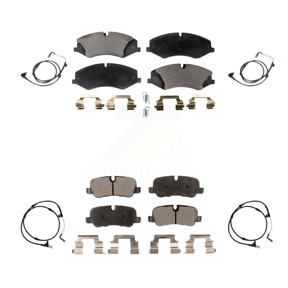 Positive Plus Front Rear Semi-Metallic Disc Brake Pads And Wear Sensors Kit For Land Rover LR4 KPW-101712