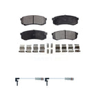 Positive Plus Rear Semi-Metallic Disc Brake Pads And Wear Sensors Kit For 2000 Mercedes-Benz C43 AMG KPW-101724