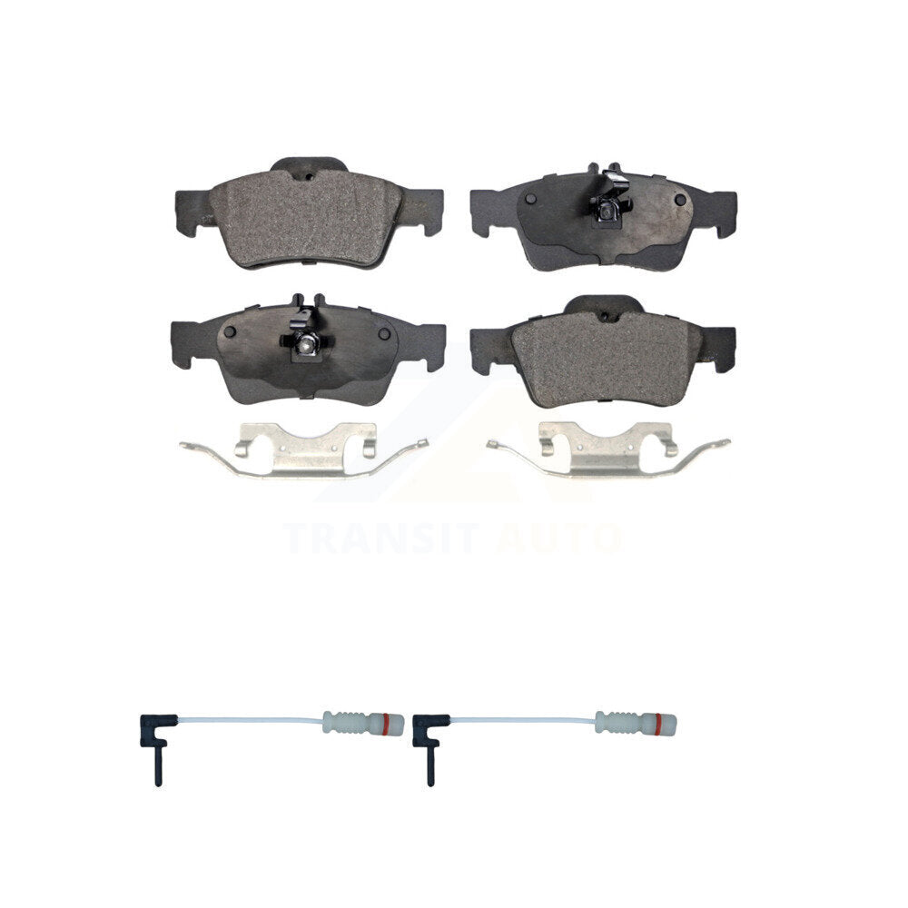 Positive Plus Rear Semi-Metallic Disc Brake Pads And Wear Sensors Kit For 2003 Mercedes-Benz E320 Sedan KPW-101726