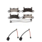 Positive Plus Rear Semi-Metallic Disc Brake Pads And Wear Sensors Kit For Porsche Cayenne with Ceramic Composite KPW-101728