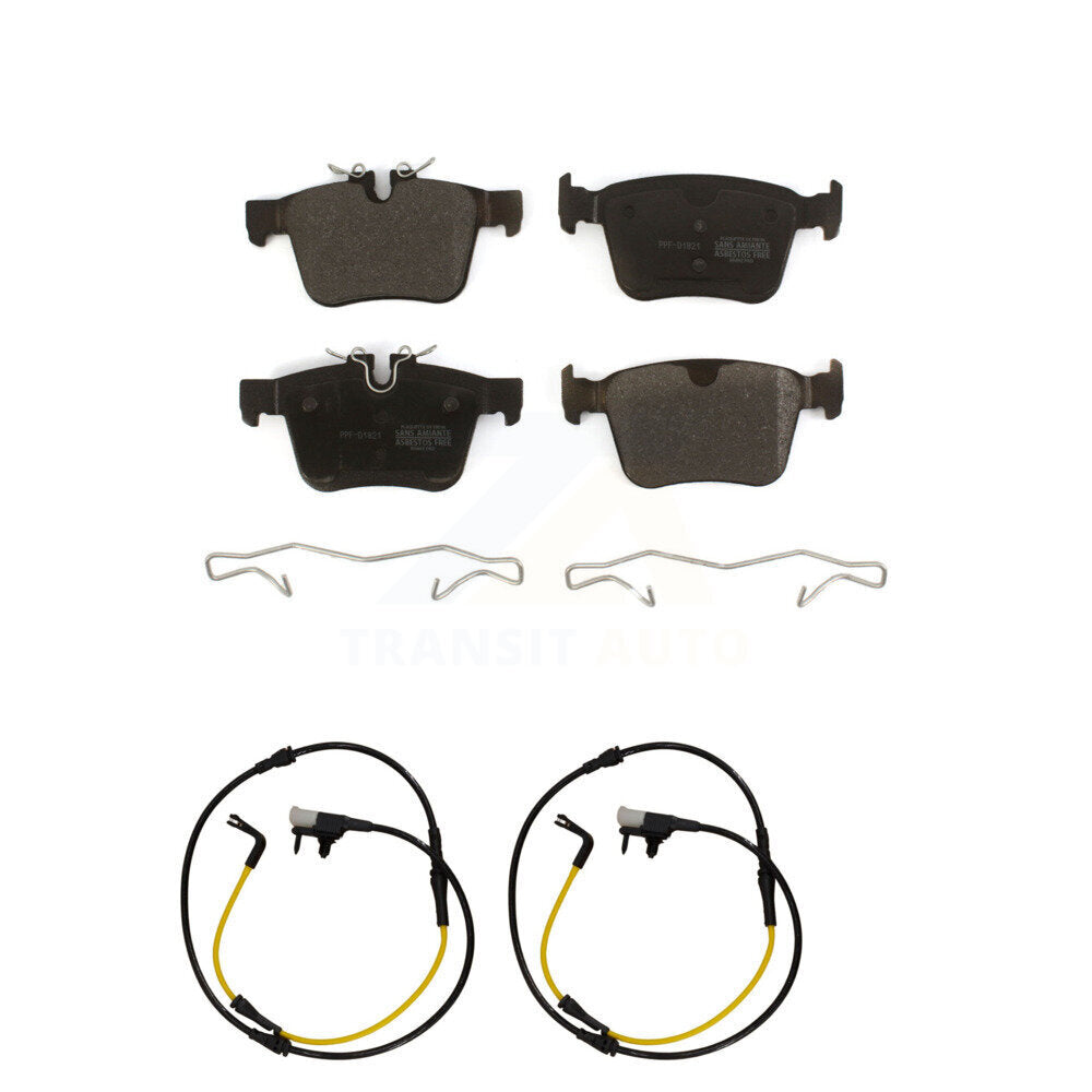 Positive Plus Rear Semi-Metallic Disc Brake Pads And Wear Sensors Kit For 2020 Land Rover Range Velar R-Dynamic S with 3.0L With 325mm Diameter Front Rotor KPW-101730