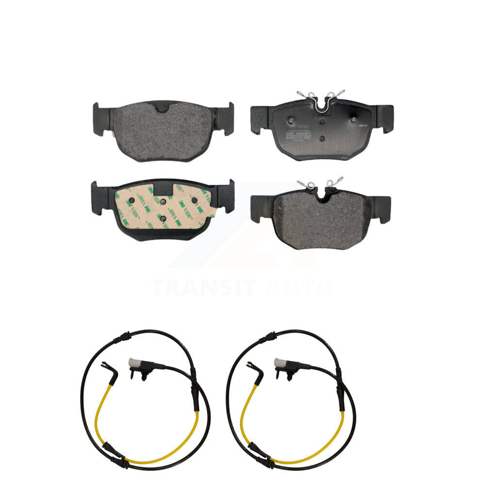 Positive Plus Rear Semi-Metallic Disc Brake Pads And Wear Sensors Kit For 2020 Land Rover Range Velar R-Dynamic S with 3.0L With 395mm Diameter Front Rotor KPW-101731