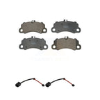 Positive Plus Front Semi-Metallic Disc Brake Pads & Wear Sensor Kit For 2020 Porsche Cayenne Turbo S E-Hybrid Coupe with 4.0L With 350mm Diameter Rotor Cast Iron KPW-101741