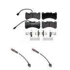 Positive Plus Front Semi-Metallic Disc Brake Pads And Extra Wear Sensors Kit For 2005-2006 2009-2011 Mercedes-Benz SLK55 AMG 5.5L With Sport Package KPW-101749