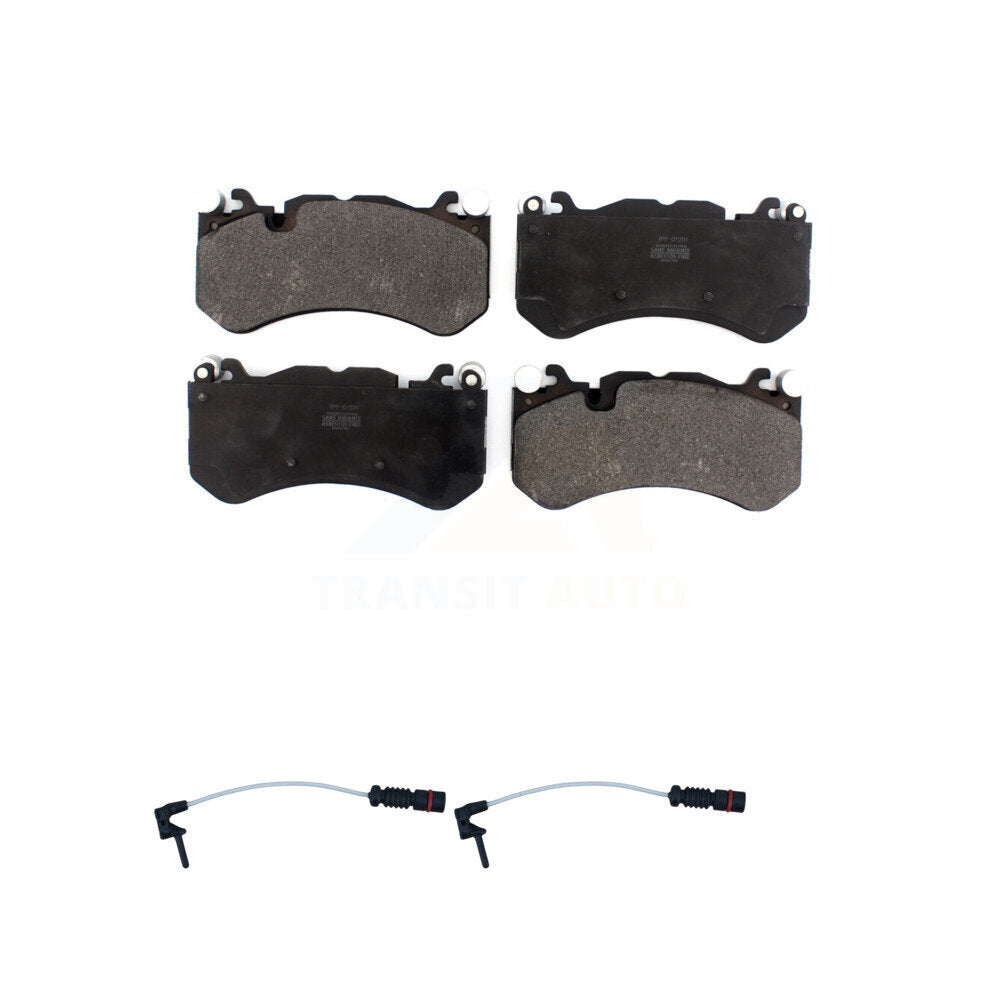 Positive Plus Front Semi-Metallic Disc Brake Pads And Wear Sensors Kit For 2014 Mercedes-Benz G63 AMG with 315mm Rotor KPW-101750