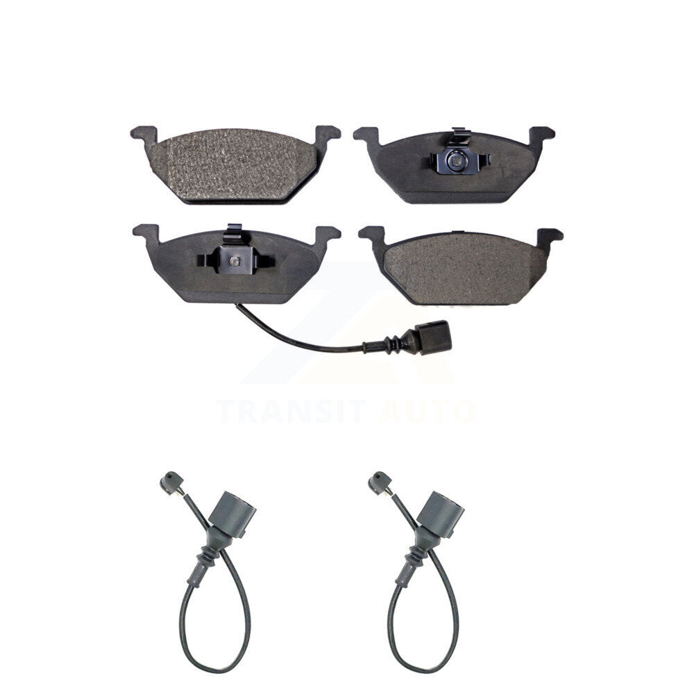 Positive Plus Front Semi-Metallic Disc Brake Pads And Extra Wear Sensors Kit For 2004 Volkswagen Golf 2.0L 1.9L KPW-101753
