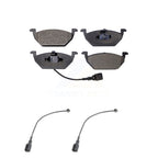 Positive Plus Front Semi-Metallic Disc Brake Pads And Extra Wear Sensors Kit For 2004 Volkswagen Golf 2.0L 1.9L KPW-101754