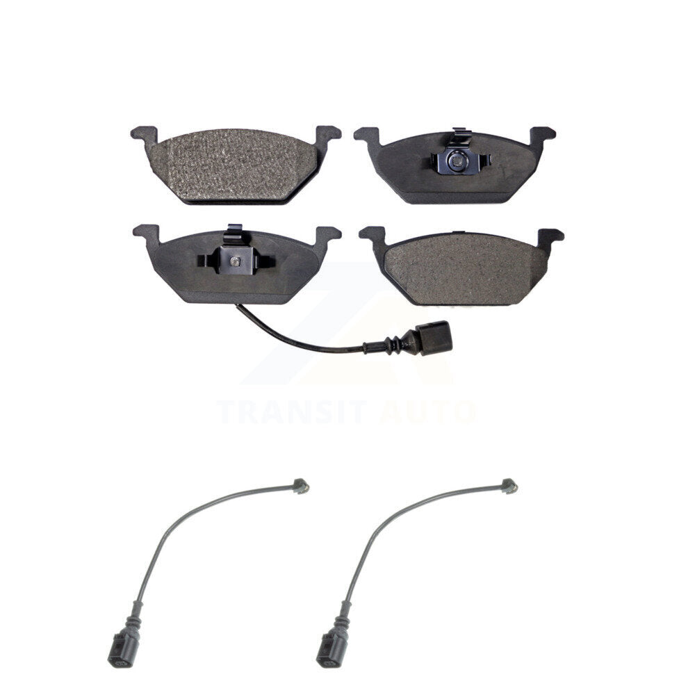 Positive Plus Front Semi-Metallic Disc Brake Pads And Extra Wear Sensors Kit For 2004 Volkswagen Golf 2.0L 1.9L KPW-101754