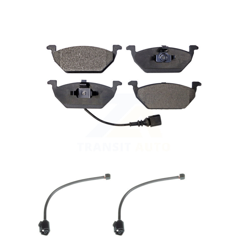 Positive Plus Front Semi-Metallic Disc Brake Pads And Extra Wear Sensors Kit For 2004 Volkswagen Golf 2.0L 1.9L KPW-101755