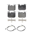 Positive Plus Front Semi-Metallic Disc Brake Pads And Wear Sensors Kit For 2013 BMW 328i Sedan with 3.0L With 340mm Diameter Rotor KPW-101757