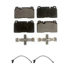 Positive Plus Front Semi-Metallic Disc Brake Pads And Wear Sensors Kit For Porsche Macan KPW-101759