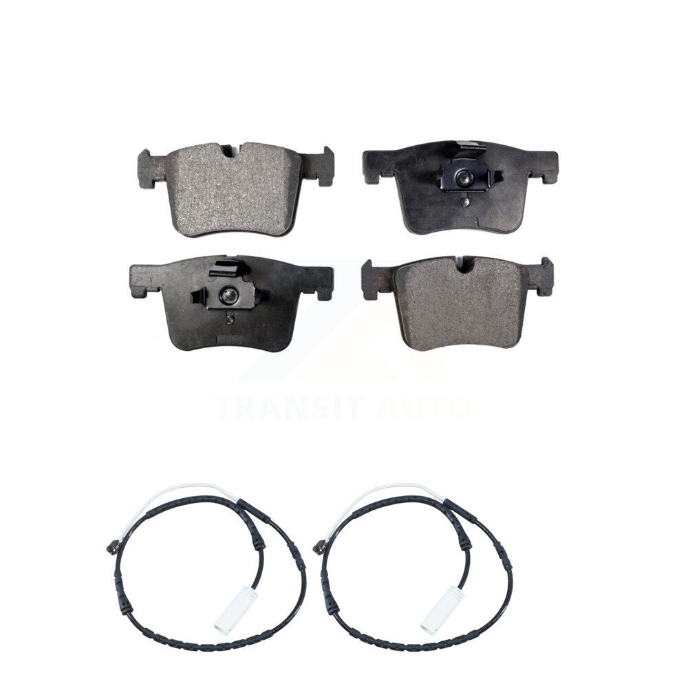 Positive Plus Front Semi-Metallic Disc Brake Pads And Wear Sensors Kit For 2013 BMW 328i xDrive Sedan with 3.0L With 312mm Diameter Rotor KPW-101762