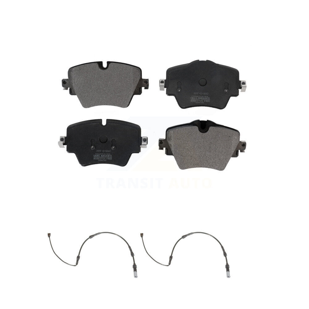 Positive Plus Front Semi-Metallic Disc Brake Pads And Wear Sensors Kit For 2019 BMW 330i xDrive Wagon Without Blue Painted Calipers KPW-101763