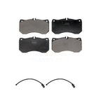 Positive Plus Front Semi-Metallic Disc Brake Pads And Wear Sensors Kit For 2014-2018 Audi RS7 With Ceramic Composite Brakes KPW-101765