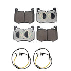 Positive Plus Front Semi-Metallic Disc Brake Pads And Wear Sensors Kit For Jaguar F-Pace Land Rover Range Velar KPW-101766