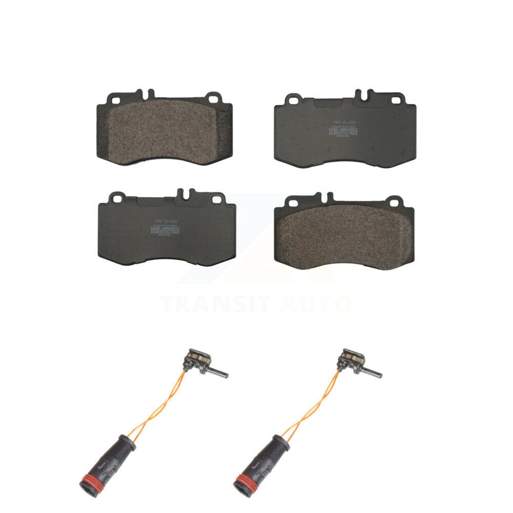 Positive Plus Front Semi-Metallic Disc Brake Pads And Wear Sensors Kit For Mercedes-Benz E350 E550 CLS400 E400 KPW-101767