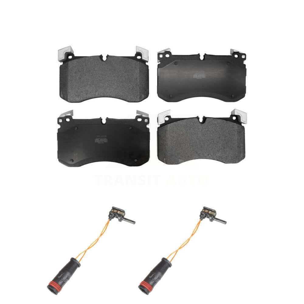 Positive Plus Front Semi-Metallic Disc Brake Pads And Wear Sensors Kit For 2020 Mercedes-Benz GLE53 AMG With Dynamic Package KPW-101768