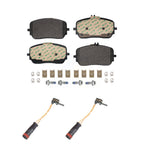Positive Plus Front Semi-Metallic Disc Brake Pads And Wear Sensors Kit For 2020 Mercedes-Benz GLE53 AMG Without Dynamic Package KPW-101769