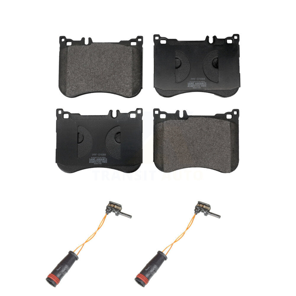 Positive Plus Front Semi-Metallic Disc Brake Pads And Wear Sensors Kit For 2022 Mercedes-Benz CLS53 AMG KPW-101770