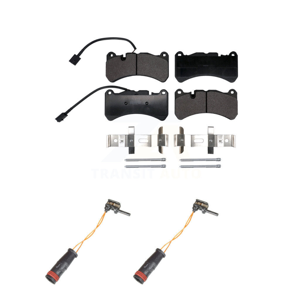 Positive Plus Front Semi-Metallic Disc Brake Pads And Extra Wear Sensors Kit For 2005 Mercedes-Benz CLK55 AMG KPW-101771