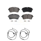 Positive Plus Front Semi-Metallic Disc Brake Pads And Wear Sensors Kit For 2018 Land Rover Range SV Autobiography Dynamic with 5.0L With 350mm Diameter Rotor KPW-101772