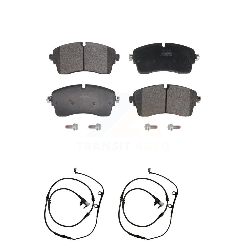 Positive Plus Front Semi-Metallic Disc Brake Pads And Wear Sensors Kit For 2018 Land Rover Range SV Autobiography Dynamic with 5.0L With 350mm Diameter Rotor KPW-101772
