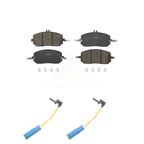 Positive Plus Front Semi-Metallic Disc Brake Pads And Wear Sensors Kit For Mercedes-Benz GLC300 C300 Without Sport Package With 330mm Diameter Rotor KPW-101778