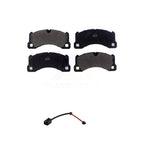 Positive Plus Front Semi-Metallic Disc Brake Pads & Wear Sensor Kit For 2020 Porsche Cayenne Turbo S E-Hybrid Coupe with 4.0L With Cast Iron 390mm Diameter Rotor KPW-101785